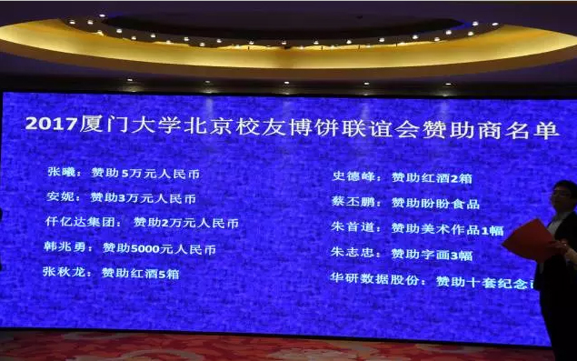 “博餅”是閩南地區(qū)有的傳統(tǒng)形式歡慶，此次活動(dòng)以這種形式向母校致以美優(yōu)的祝福，也寄托著各地廈人永久母校情和青春回憶的活動(dòng)。